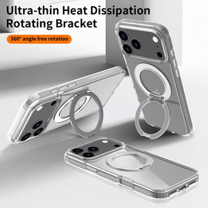 Fundas para Teléfono Antihuellas con Anillo Magnético Transparente que Puede Girar 360 Grados °   Funda Protectora Antigolpes para iPhone 17 16 Pro Max - Product Image 6