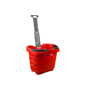 55L cesta de <span class=keywords><strong>la</strong></span> compra con mango y ruedas para supermercado - Product Image 3