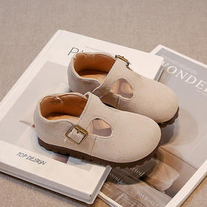 2025 primavera otoño zapatos casuales de cuero para niños niñas estilo Retro mocasines individuales con suela blanda estilo Birkenstocks - Product Image 1