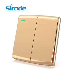 Sirode S2 Series British Standard Modern Gold Color Luxury 3 Gang 1 Way Electric Wall <strong>Light</strong> Switches and <strong>Sockets</strong> for Home - Product Image 2