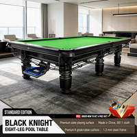9ft Chinesischer 8-Ball Billardtisch aus Massivholz, 45mm Schieferplatte, 6 Beine, 500KG, Importiert, CE, OEM, Großhandel mit Zubehör