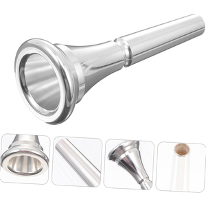 Bocchino per Tromba in Ottone Placcato Argento, Accessorio Professionale per Strumenti, Ordine all'Ingrosso Personalizzato per Musicisti <span class=keywords><strong>e</strong></span> Band - Product Image 5