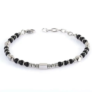 For Hot Sale Anniversary Black Frosted Blue Pine Nets Purple Emperor Loosen Hand Unisex Stainless Steel Beads <strong>Bracelet</strong> <strong>String</strong> - Product Image 6