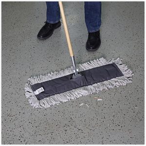 Boardwalk 24 In. X 5 In. Disposable <b>Dust</b> Mop Head White-Cotton/Synthetic Cut End - Product Image 1