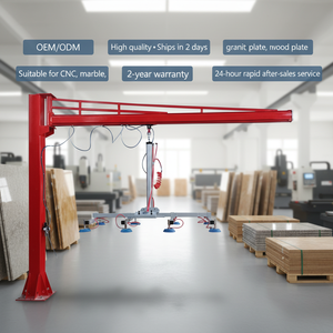 מנוף זרוע מסתובב בהתאמה אישית חדש עם הרמה חשמלית, מופעל על ידי זרם חילופין, עשוי פלדת פחמן, ציוד הרמת חומרים לסדנה, סיבוב 270 מעלות - Product Image 1