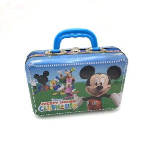 กล่องอาหารกลางวันสำหรับเด็กจานดีบุกทรงสี่เหลี่ยมมีล็อคและที่จับสำหรับเค้กลูกกวาดคุกกี้และน้ำตาลเกรดอาหารออกแบบได้ตามต้องการ - Product Image 1