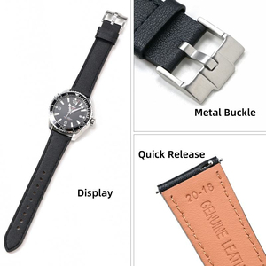 Bracelet de montre en <span class=keywords><strong>cuir</strong></span> véritable en promotion pour Omega et <span class=keywords><strong>Tissot</strong></span> – Remplacement 20 mm 22 mm, étanche, à libération rapide, en <span class=keywords><strong>cuir</strong></span> souple - Product Image 2