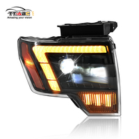 Faros Delanteros LED con Proyector y DRL Ámbar TT-ABC F150-A509 para Ford F150 2009 2010 2011 2012 2013 2014