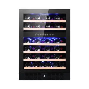 Customized Professional Smart Wooden Shelf Glass Door Electric Luxury Wine Cellar Fridge Refrigerators Cooler