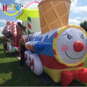 Diskon dekorasi taman bermain anak-anak raksasa kustom kereta tiup