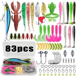 Kit de leurres de pêche 83/133/193/239/409 pièces <span class=keywords><strong>pour</strong></span> <span class=keywords><strong>truite</strong></span>, brochet, bar, ensemble de leurres multiples, boîte à pêche, équipement professionnel - Product Image 5