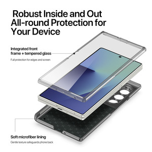 All-in-one case compatible with Z Fold7 / Z Flip7 foldable <b>screens</b>, full-cover phone case with rotating stand and magnetic hinge - Product Image 2