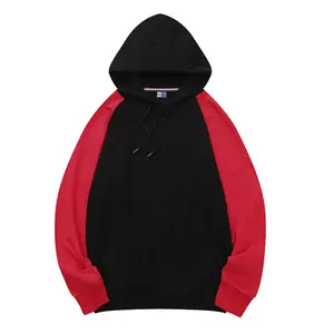 siyah planları erkekler Suppliers-Wholesale customized logo planning color matching 100% cotton hoodie men's printed long sleeve pullover sweatshirt