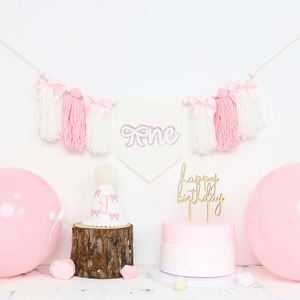 Vente chaude Bow Chair Bannière Baby Shower 1er Anniversaire Bannière Avec Chapeau À Bas Prix - Product Image 1