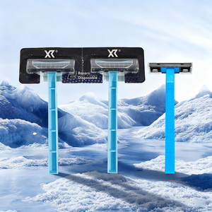 Factory Direct Sale Disposable Manual <strong>Razor</strong> <strong>Men</strong> Shaver Plastic Handle Double Blades <strong>Razor</strong> with Lubricant Twin Stainless Blades - Product Image 1