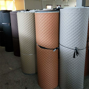 PU PVC sentetik Faux araba deri malzemeleri nakış kapitone vinil kumaşlar rulo araba döşeme iç araba koltuğu kapakları - Product Image 5