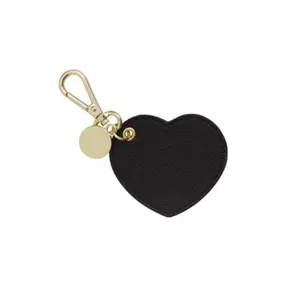 Romantic Heart Shaped Keychains Cute PU Leather Keyrings for Valentines Day Metal Keychains with Heart Key Chain