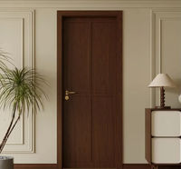 Portes intérieures en bois massif de style rétro du milieu du siècle, insonorisées, finition laquée personnalisée pour la décoration de la maison, de la chambre, de la villa, de l'hôtel, du hall