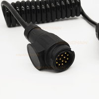 Nouvel adaptateur de remorque CE ABS EBS européen de 2 m, câble spiralé pour remorque de camion à 13 broches avec connecteur en plastique, conducteur 100 % cuivre