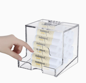 Dispensador de Bálsamo Labial Portátil em Acrílico Transparente Moderno, Suporte para Batons e Glosses, Organizador de Óleos Essenciais - Product Image 6