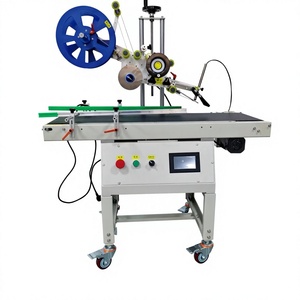 Machine d'étiquetage automatique à moteur pour surface plate supérieure de boîtes de cartes, 220V 300W - Product Image 1