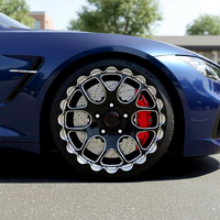 Jantes Beadlock 17 18 pouces en alliage forgé pour course de dragster, 2 paires pour Dodge SRT Hellcat F-150 Mustang GT