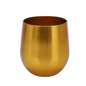 10 Oz 12 oz 14 oz Luxury Elegant Empty Custom labels Logo Aluminum Gold Tin Can Holders Lanterns Metal Candle Jars With Lid