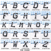 1 pièce rose A-Z lettre de l'alphabet anglais brodé fer à coudre sur appliques patch vêtements vêtements sacs bricolage accessoires de vêtement