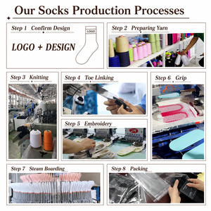 Chaussettes de Pilates personnalisées pour femmes avec sangles, antidérapantes, chaussettes de yoga à motif cœur, chaussettes de cheville tricotées OEM - Product Image 6