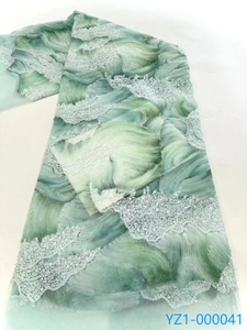 قماش تطريز للبيع بالجملة قماش تطريز فاخر مطرز بالخرز مزين بالترتر قماش دانتيل زفاف فرنسي دانتيل زفاف تول - Product Image 2