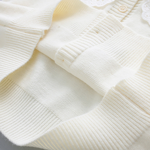 HANO Autumn Korean Style Sweet Ruffled Collar <strong>Cardigan</strong> Loose Fashion Knitted <strong>Sweater</strong> 3D Cherry Button Soft <strong>Cardigan</strong> <strong>Sweater</strong> - Product Image 6