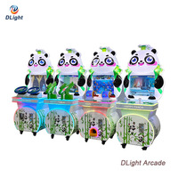Máquina de Juegos Arcade 3 en 1 Happy Panda: Simulador de Carreras de Caballos, Juego de Tiro y Pesca, Operada con Monedas para Centros de Juegos Arcade