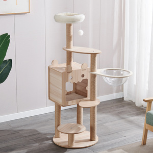 ชั้นวางแมวแบบกำหนดเองได้ ขายส่ง ชั้นวางแมวขนาดใหญ่แบบรวม ชั้นวางแมวพร้อมห้องพัก วิลล่าสำหรับแมว - Product Image 2