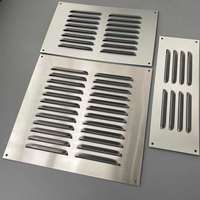Grille de ventilation carrée en aluminium pour climatisation, coulissante ouverture/fermeture, type Hit & Miss