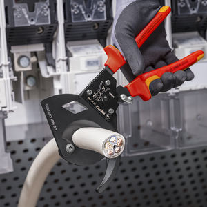 Tijeras de trinquete Knipex de 1 pulgada, grado industrial, acero al cromo vanadio, alicates naranjas - Product Image 1