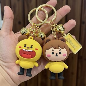 พวงกุญแจของเล่นบีบคลายเครียดรูปมันฝรั่งทอดขนฟูน่ารัก วัสดุซิลิโคน พลาสติก ยาง พีวีซี ของตกแต่งกระเป๋า ที่ใส่กุญแจ ของขวัญ - Product Image 5