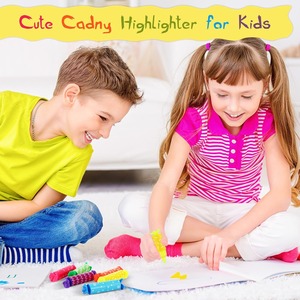 Mini Resaltadores de caramelo geométricos, resaltador <span class=keywords><strong>Pastel</strong></span> con forma de caramelo a granel, marcador de cincel, Resaltadores, suministros de oficina para el regreso a la escuela - Product Image 3