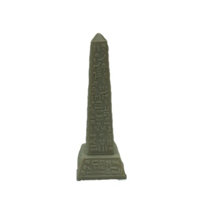 Statua di obelisco Beige in miniatura egiziana figurina da collezione di obelisco fatta a mano per ripiano da tavolo per l'home Office - Product Image 3