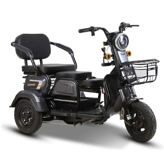 3 Wheel Motorcycle for Cargo Adult in China Adults Truck Taxi 1200W 250W Passenger EEC 2 People Gasoline Van Electric Tricycle