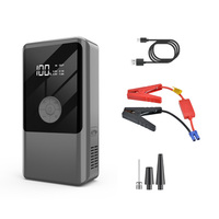 Booster Baterai Mobil Darurat Portabel 12v 6000mah Jump Starter Pompa Udara 240A Arus Puncak 50W Sepeda Motor Truk Layar Digital