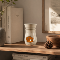 Diffuseur d'arômes vintage pour la décoration intérieure, brûleur d'huile en céramique, porte-bougie chauffe-cire pour bougies chauffe-plat, pour hôtels et usage domestique