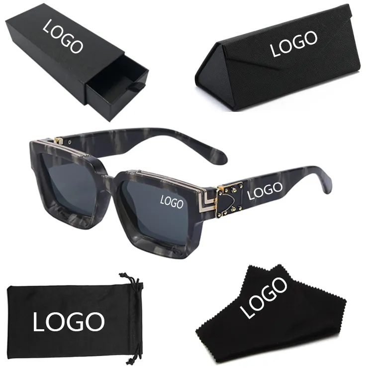 2023 Popular Fashion Brand Designer Men's Millionaire Sunglasses Square High Quality Luxury Sunglasses Wholesale Customize