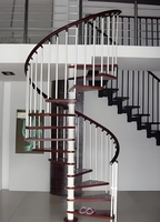 Escalier en spirale intérieur/extérieur, métal, modulaire, installation DIY personnalisable