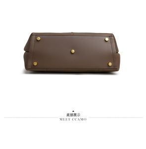 กระเป๋าสะพายไหล่สไตล์วินเทจเรียบง่ายสำหรับผู้หญิง ความจุขนาดใหญ่ ใช้งานได้หลากหลาย เหมาะสำหรับธุรกิจ กำลังเป็นที่นิยม กระเป๋าถือหนังแท้คุณภาพสูงสำหรับผู้หญิง - Product Image 6