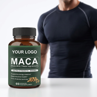 Compléments alimentaires à base de plantes pour l'amélioration des performances masculines OEM Aswaganda Power Plus Man Black Maca Root Capsules pour hommes