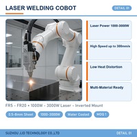 Robot de soudage collaboratif avec machine laser 1000W-3000W, portée FR5-FR30, cobot à montage inversé, acier inoxydable, aluminium, tôle fine