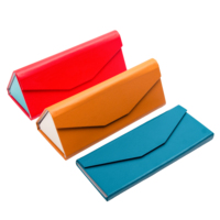 Étui à lunettes pliable en cuir fait main, boîte de rangement pour lunettes optiques, impression de logo, rangement pour lunettes – Grande Vente