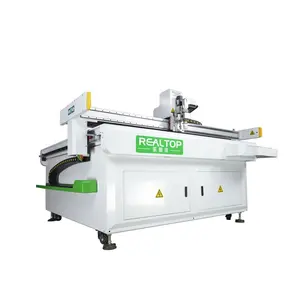 Realtop CNC otomatik besleme dijital düz yatak stor perde kesme masa kumaş bıçak kesme makinası