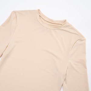 Viviblook D25DS429 automne hiver nouvelle couleur unie décontracté coupe ajustée à manches longues a-ligne Mini robe pour les femmes - Product Image 5