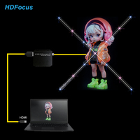 65cm Ordinateur Interactif Hologramme 3d Projecteur HDMI Entrée Holographique 3d Affichage HDMI Synchronisation pour les Festivals